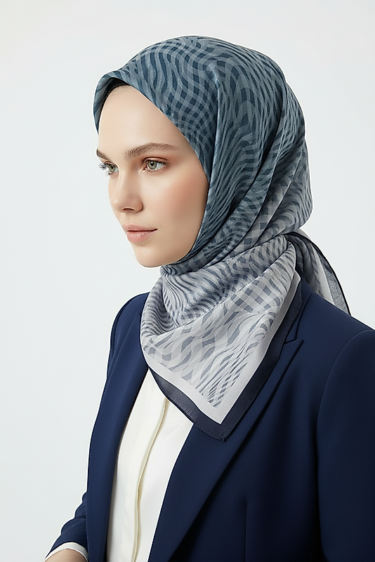 Spring Eşarp Çizgili Oval Çizgili Desen