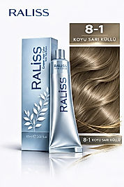 RALİSS SAÇ BOYASI 60 ML. (8-1 KOYU SARI KÜLLÜ)