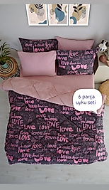 Çift kişilik uyku seti pudra lowe
