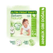 Bebem Natural 4 Beden Maxi Ultra Fırsat Paketi 104 Adet