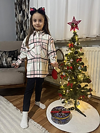 Kız çocuk oduncu gömlekli taytlı takım