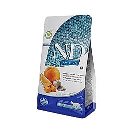N&D Ocean Ringa Balıklı, Balkabaklı ve Portakallı Yetişkin Kedi Maması (1,5 kg)