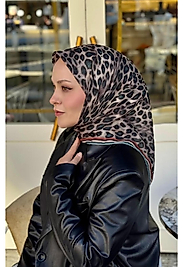 Locella Soft Pamuk Eşarp Yeşil-Siyah