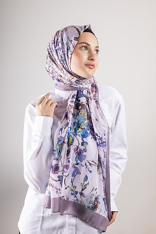 Digital Soft Şal Pastel Çiçek Desen