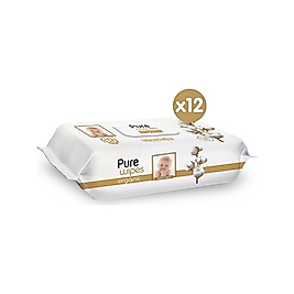 Pure Baby Organik Pamuklu Islak Havlu 90