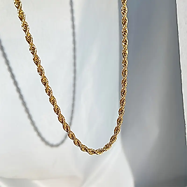 Jade'm Gold Paslanmaz Çelik Burgulu Zincir