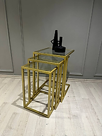 ZDESIGNHOME GOLD C SEHPA (ŞEFFAF CAM)