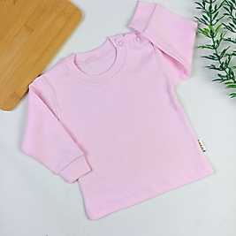 Desensiz Penye Tek Üst - Pembe