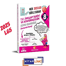 Sinan Kuzucu Yayınları  8. Sınıf 2025 Lgs Meb Böyle Sorar T.C. İNKILAP TARİHİ VE ATATÜRKÇÜLÜK Soru Bankası Video Çözümlü