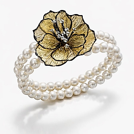 ikili İnci Çiçek Bileklik