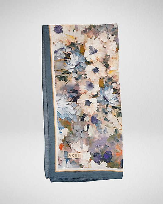 Spring Eşarp Pastel Çiçek Desenli