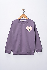 Kız Çocuk "Namaz Kalbe Şifadır"  Baskılı Pamuklu Sweat