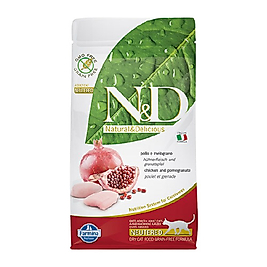 N&D Tahılsız Tavuk ve Narlı Sterilised Kedi Maması (1,5 kg)