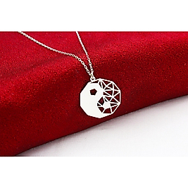 14K Altın Kaplama Geometrik Yuvarlak Kolye – Modern ve Minimalist Tasarım