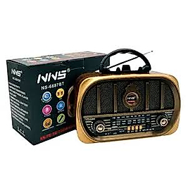 Nostaljik Radyo Pilli Şarjlı USB-Sd Bluetooth Hoparlör