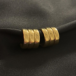 Sarmal Halka Gold Çelik Küpe