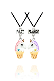 Unicorn Best Friends Kolye 2'li Arkadaşlık Kolyesi