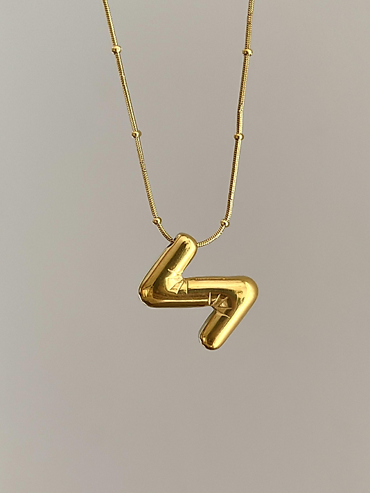 Çelik Z Balon Harf Kolye