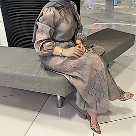 Viskose özel gün elbisesi