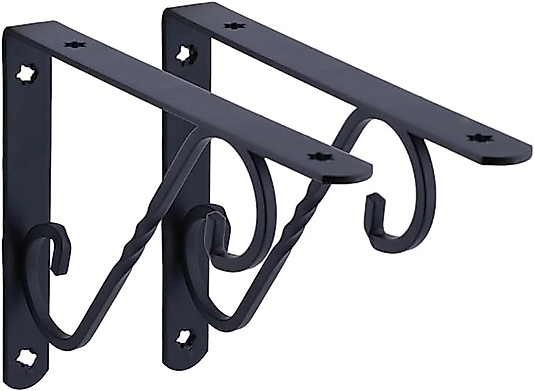 RAF ALTI AYAK MOBİLYA RAF TUTUCU L DEMİR FERFORJE ( 160 X 230 MM) 1 ADET SİYAH