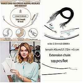 ( 50.8CM ) MUMLU SUNİ DERİ KOLYE İPİ TOKALI (KİTLEME ÇENGELLİ)