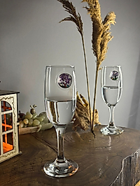 ŞAMPANYA KADEHİ AĞAÇ FİGÜRLÜ 2'Lİ