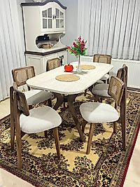 VALENTİNO 80*130 MASA TAKIM - HASIRLI ZİON SANDALYE
