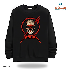 Metallica Model Bisiklet Yaka Erkek kadın Slimfit Sweatshirt
