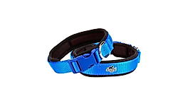 Doggie Havalı Dokuma Köpek Boyun Tasması Medium Mavi 1.5x30-40 cm