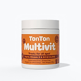 Tonton Glutensiz Multivitamin 60 Tablet (Kedi & Köpek İçin Taurin Biotin Çinko Takviyeli)