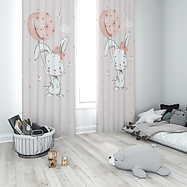 Minibabyrooms Balonlu Tavşan Temalı Fon Perde
