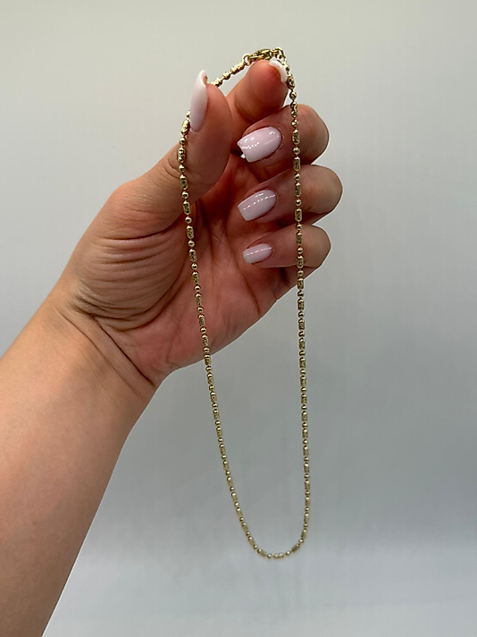 Xuping VIP Çelik Mini Desenli Zincir Kolye – 14K Altın Renk