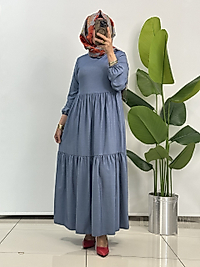 ARMİNE TREND ELBİSE-İNDİGO