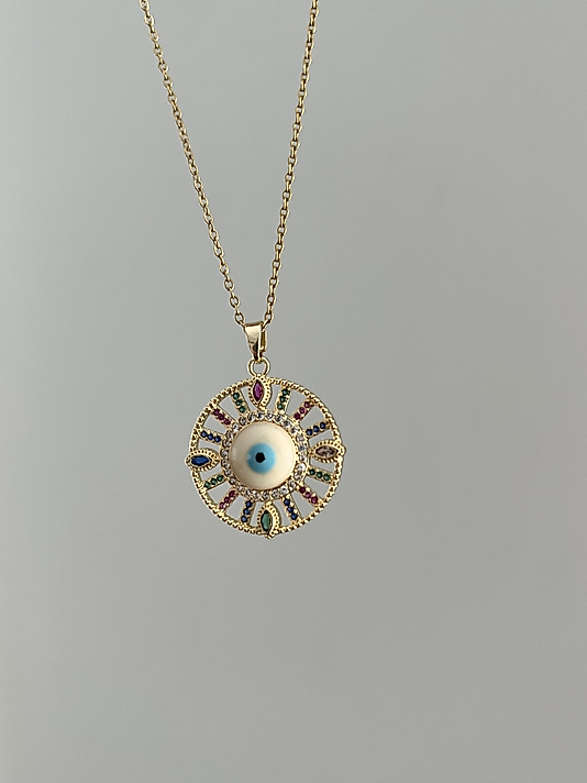 Çelik Yuvarlak Göz Kolye