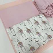 Pembe/Minik peri detaylı Pike takımı