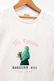 Kız Çocuk Tüllü "Hz. Fatıma" Baskılı Elbise