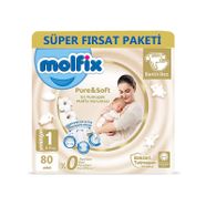 Molfix Pure&Soft Bebek Bezi Yenidoğan 80 Adet Süper Fırsat