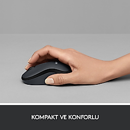 Logitech M220 Sessiz Kompakt Kablosuz Mouse - Siyah