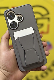 Redmi 13 Kartlıklı Standlı Deri Telefon Kılıfı