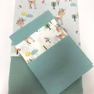 Mint/Ceylan Desenli Bebek Pike Takımı