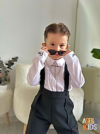 Erkek Çocuk Siyah Salopet Takım