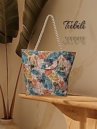 BEZ ÇANTA (YAPRAK DESENLİ)