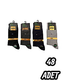 Erkek Pola Bambu Çorap 48 Adet