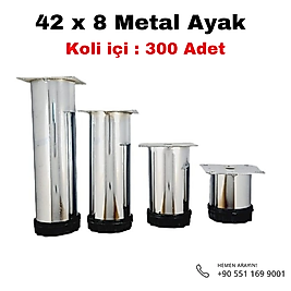 42 x 8 cm Metal Ayak Koli 300 Adet