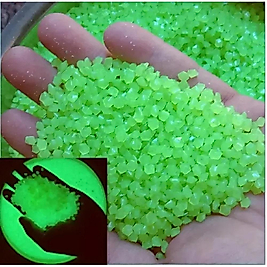 .QUALITY. (4000 ADET) 1 PAKET YEŞİL BAĞ/BAHÇE/SAKSI/AKVARYUM DEKORU PARLAYAN MICRO KUM TAŞ