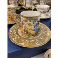 Royking Markizli 6 kişilik Kahve Fincan Seti