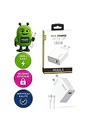 MobiLX 120W Turbo Max Hızlı Şarj Aleti + Type-C USB Kablo