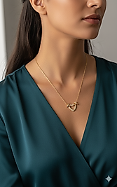 K008 TAŞ İŞLEME KALP MODEL KOLYE