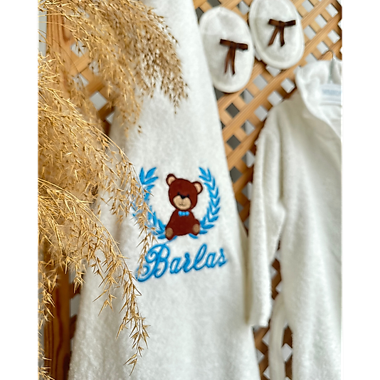 Asellakids Nakışlı Bornoz Seti