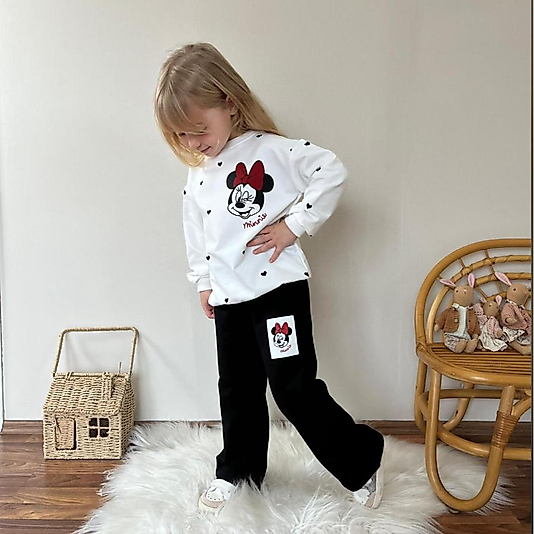 Miki Mause Geniş Paça Eşofman Kız Çocuk İkli Takım